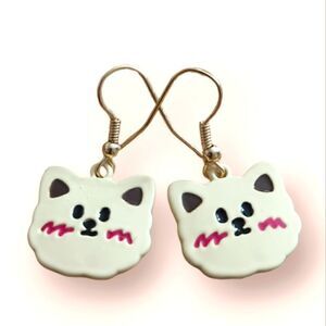 Kitty Cat Face Earrings 